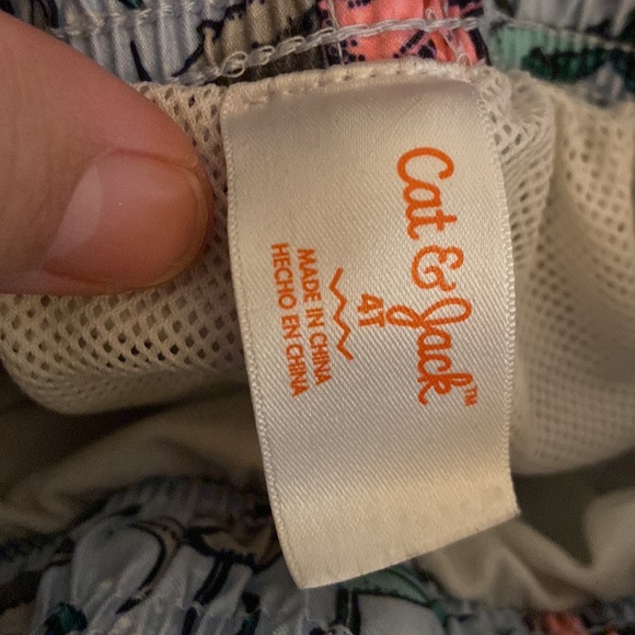 Cat & Jack 4T Shark Swim Trunks - Picture 2 of 3